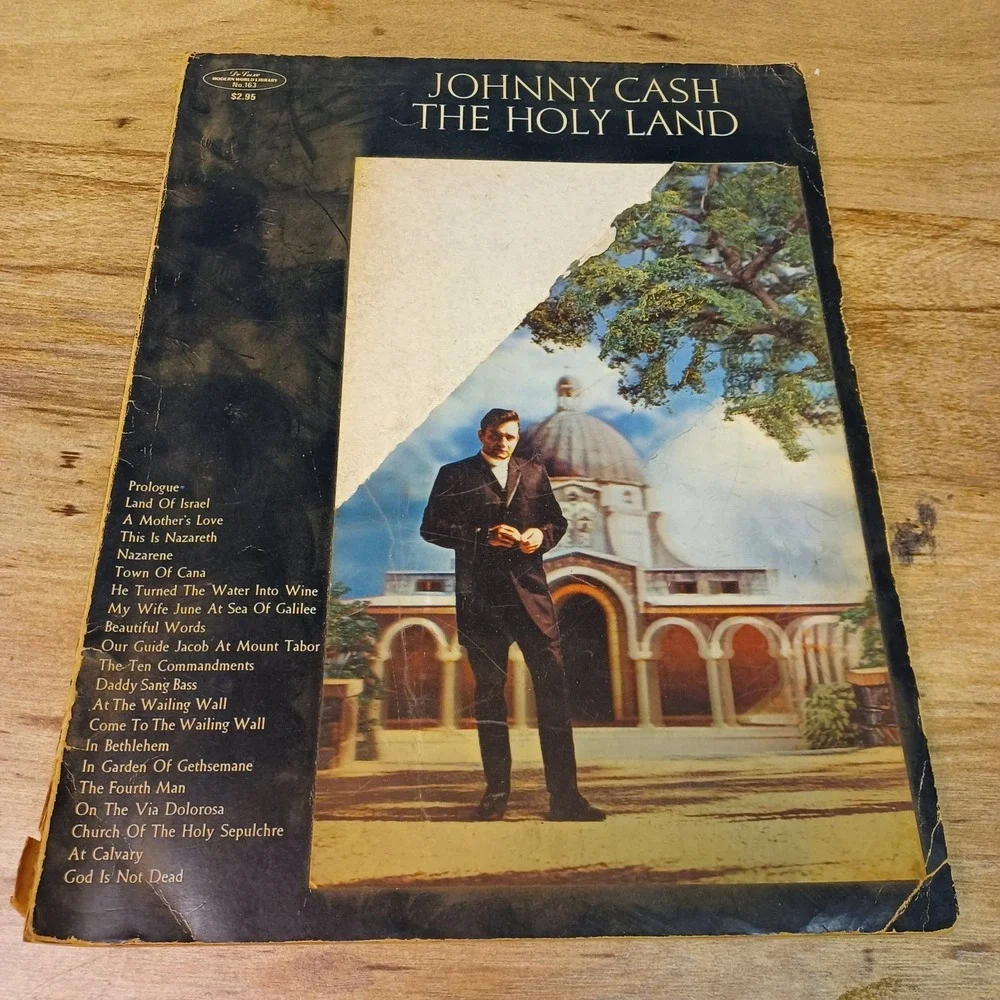 Johnny‎ Cash The Holy Land Song Book Modern World Library 1968